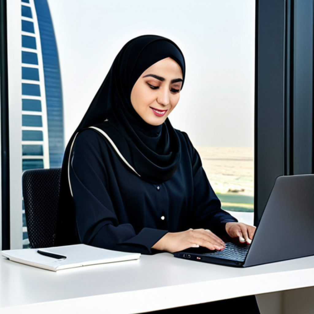 단기 채권과 장기 채권 투자 전략 - **

"A professional businesswoman wearing a modest, elegant abaya and hijab, working on a laptop in ...