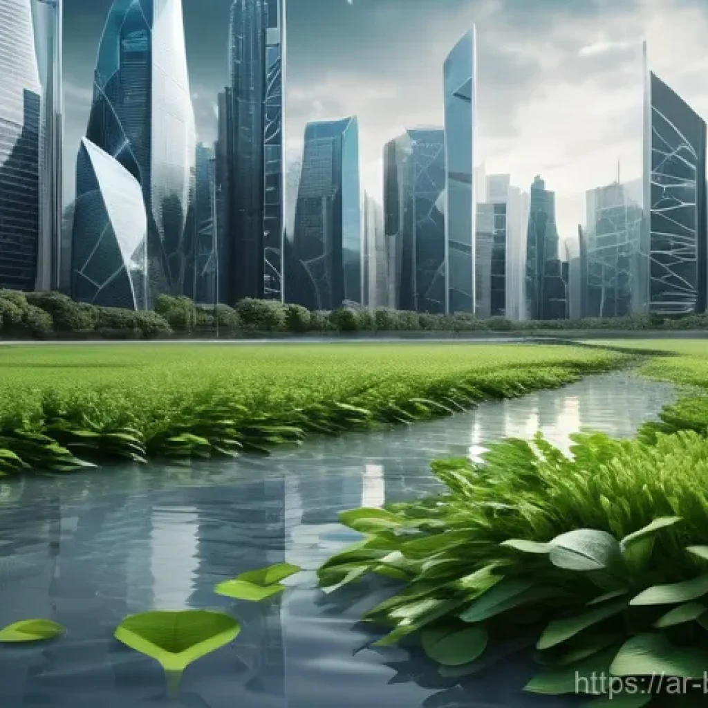 채권 투자에 대한 자연재해 리스크 분석 - **Prompt**: "A breathtaking, futuristic cityscape where financial markets meet the raw power of natu...
