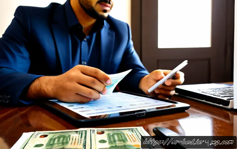 채권 투자와 수익률 최적화 - Photorealistic financial planning scene in a modern Arab home office, a Middle Eastern professional ...